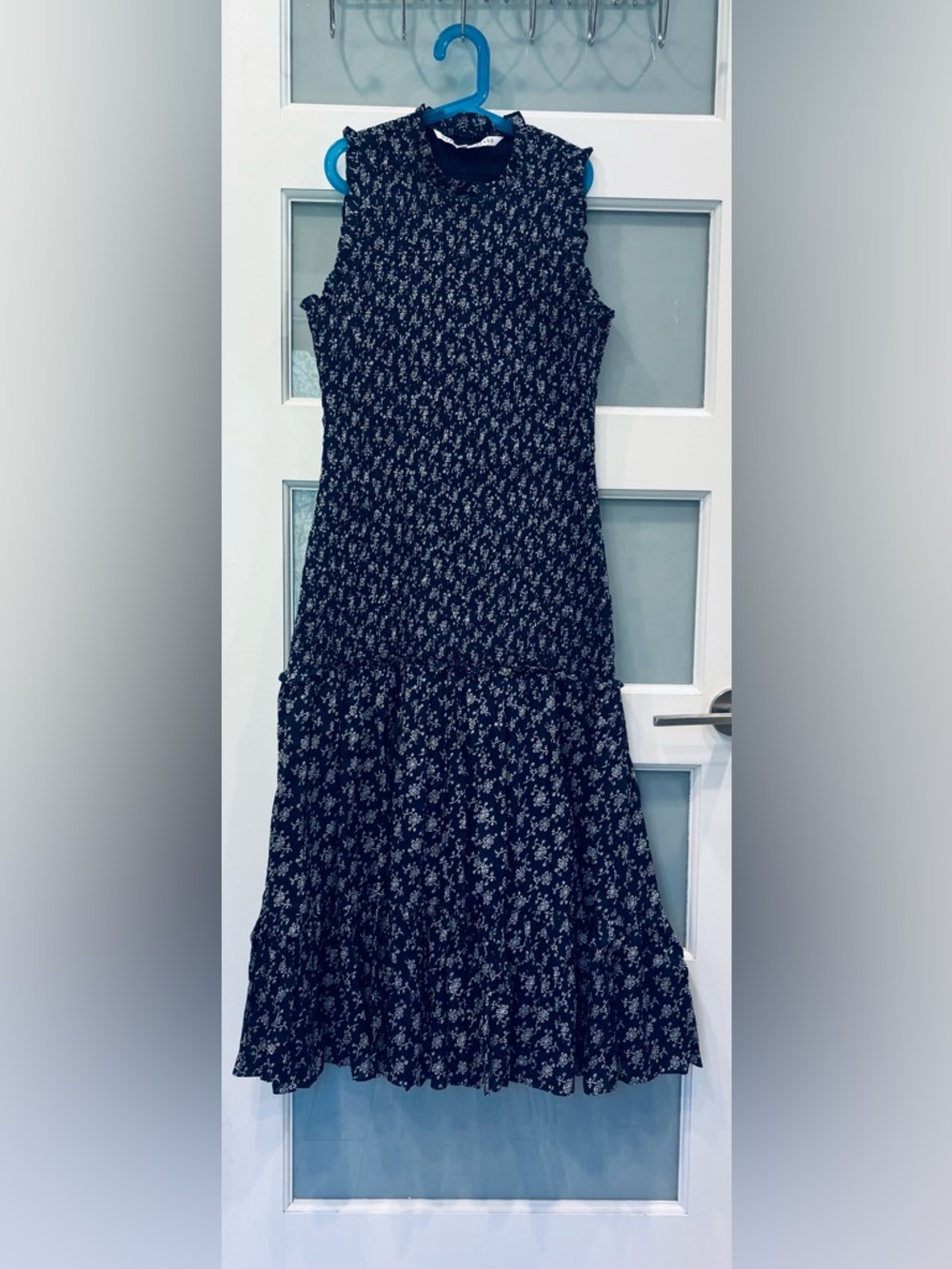 Veronica Beard Verena Floral Smocked Fit-and-Flare Midi Dress